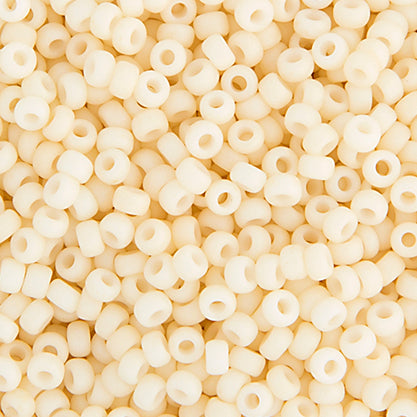 John Bead Miyuki Seed Beed 11/0, 22g Cream Opaque Matte