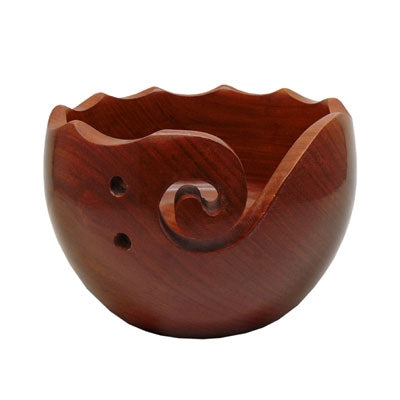 Estelle Yarns | Sheesham Wood Scalloped Yarn Bowl