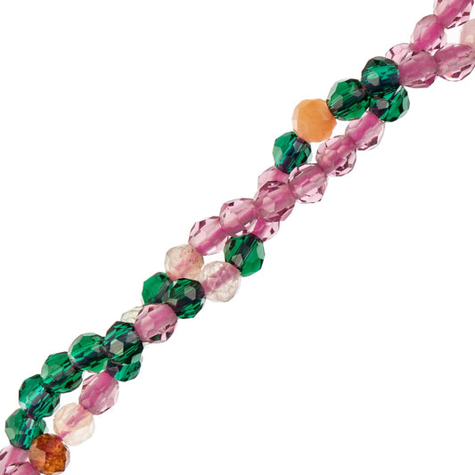 John Bead Earth's Jewels Semi-Precious 15 in Strand Round Facetted 2x2.5mm Assorted