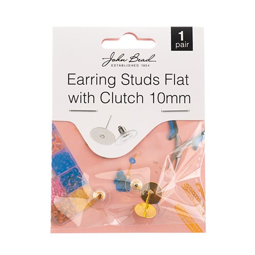 Must Have Findings - Earring Studs Fat with Barrel Clutch 10mm