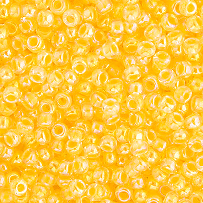 John Bead Miyuki Seed Beed 11/0, 22g Pale Yellow Lined-Dyed AB