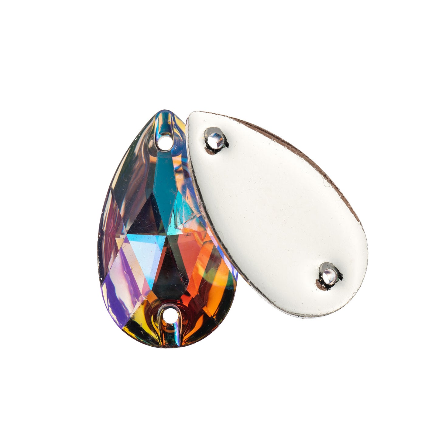 John Bead Sew-On Metalico Stone Drop 10pcs