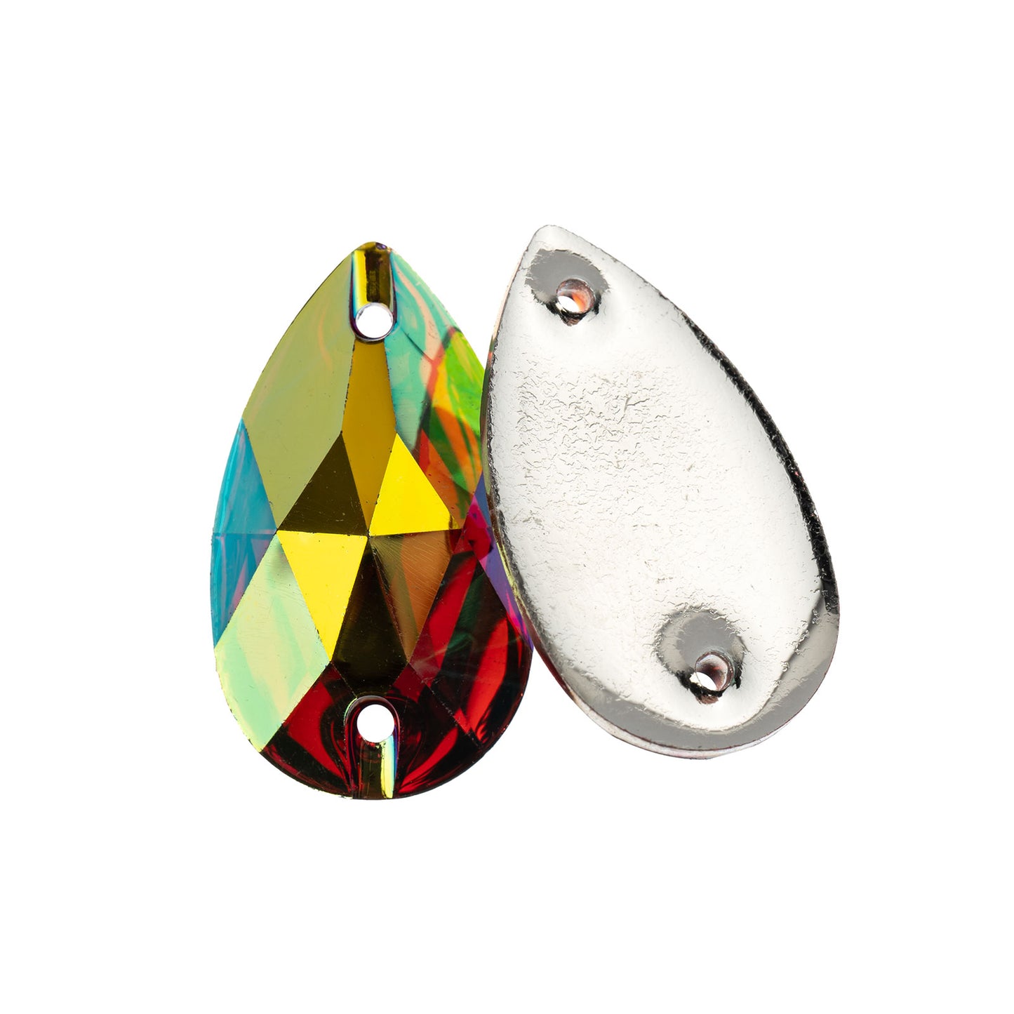 John Bead Sew-On Metalico Stone Drop 10pcs