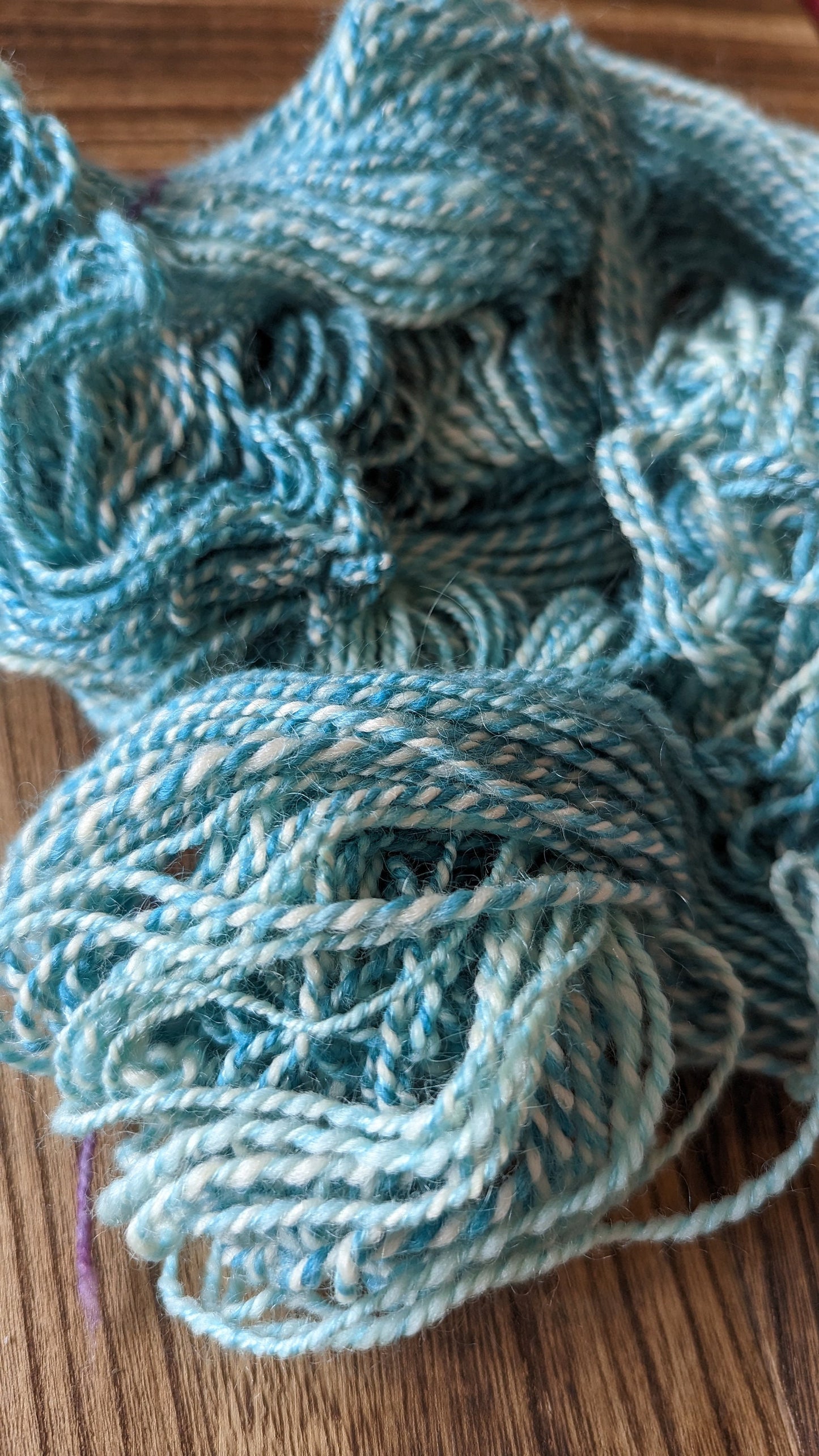 Merino/Corredale/Mohair Handspun Yarn | DK/Worsted Weight | Sea Spray