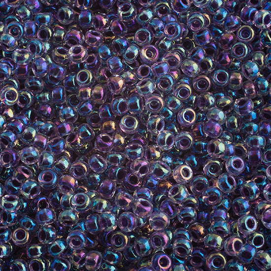 John Bead Miyuki Seed Beed 11/0, 22g Amethyst Lined Crystal AB
