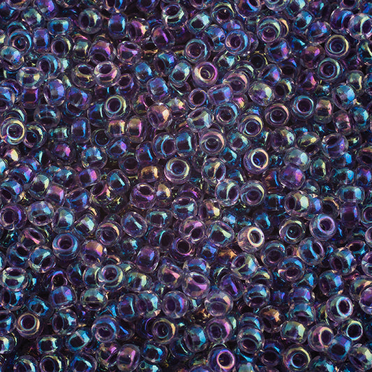 John Bead Miyuki Seed Beed 11/0, 22g Amethyst Lined Crystal AB