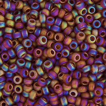 Miyuki Seed Bead 11/0 apx.22g Dark Topaz AB Matte Tr.
