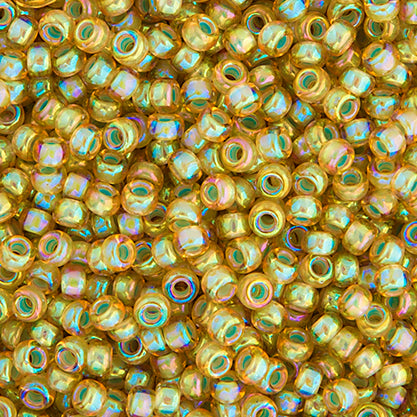 John Bead Miyuki Seed Beed 11/0, 22g Light Topaz Pale Blue Lined Luster