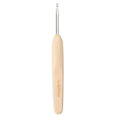 ChiaoGoo Crochet Hook Metal Head with Bamboo Handle