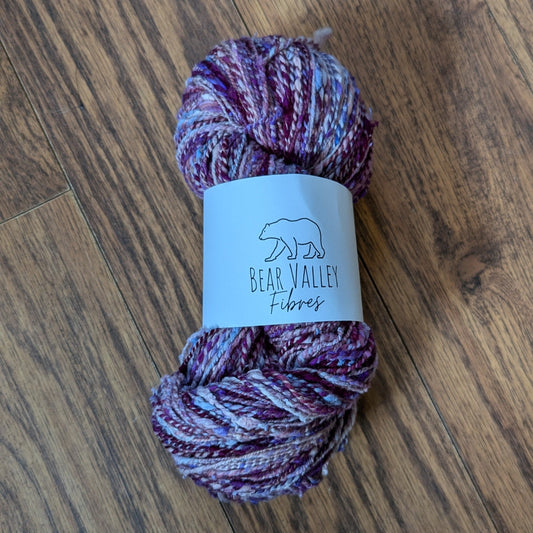 70% Merino, 30% Sulk Slub Handspun Yarn | DK | Crystaline