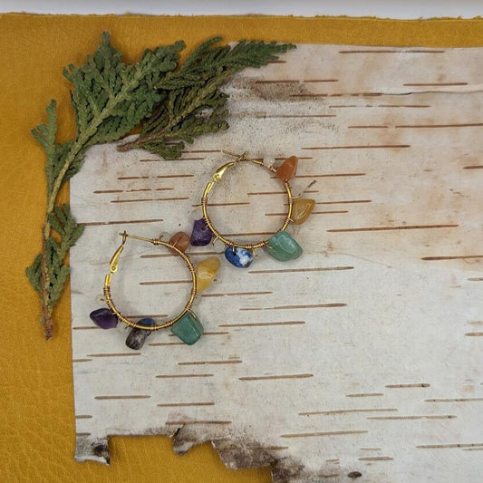 Gemstone Hoops