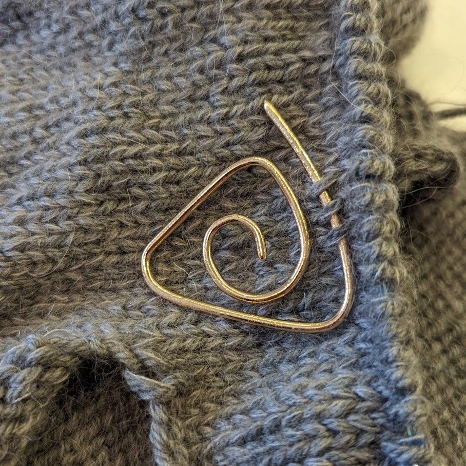 Spiral Cable Needle & Shawl Pin