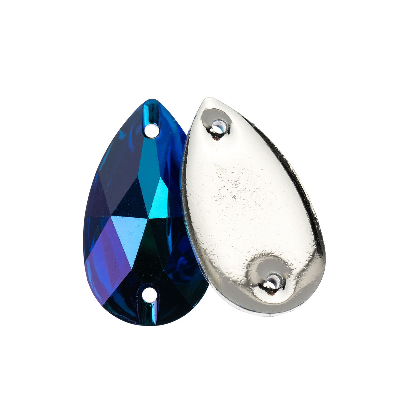 John Bead Sew-On Metalico Stone Drop 10pcs