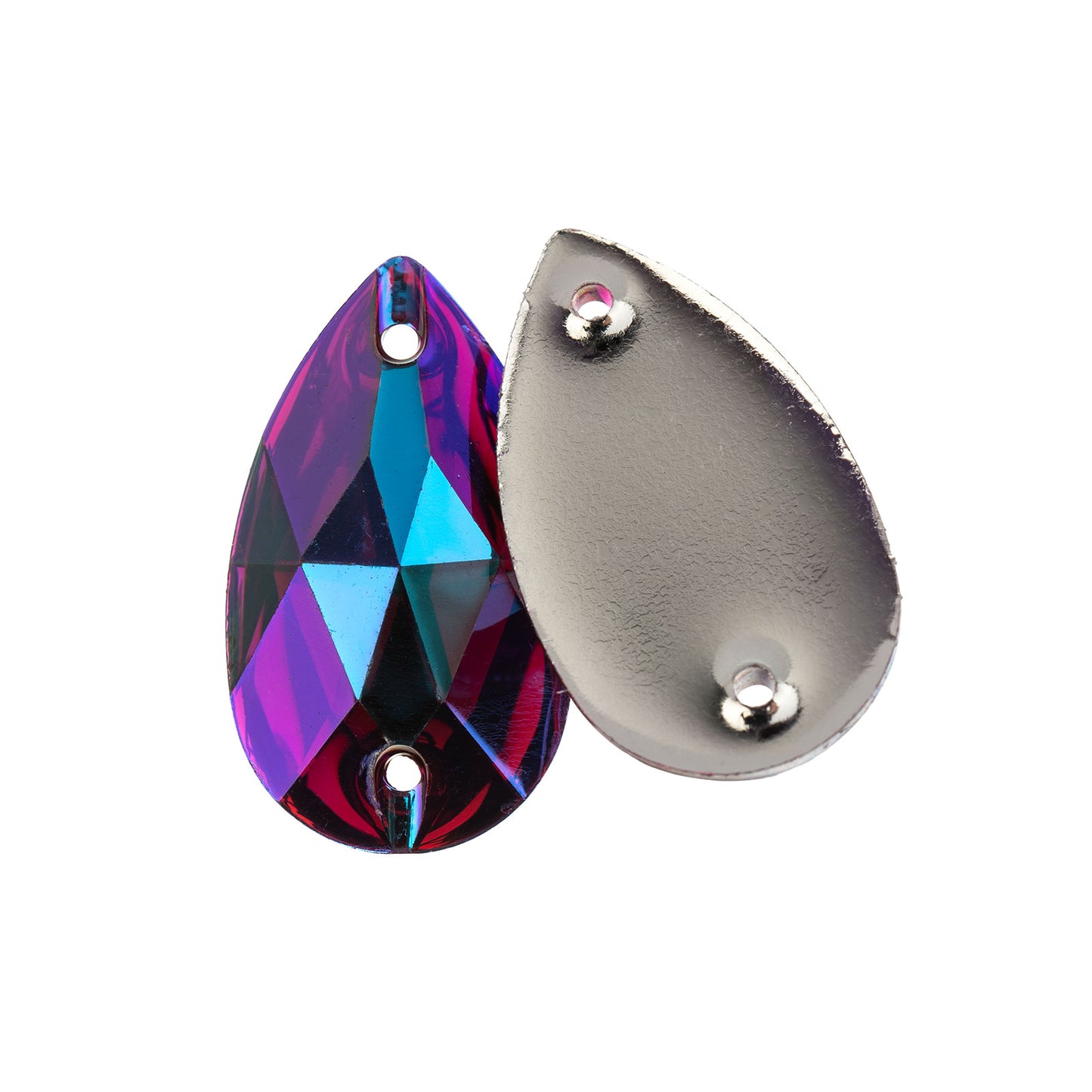 John Bead Sew-On Metalico Stone Drop 10pcs