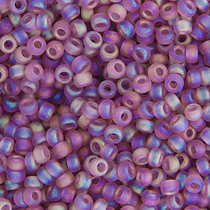 Miyuki Seed Bead 11/0 apx.22g Smoky Amethyst AB Matte Tr.