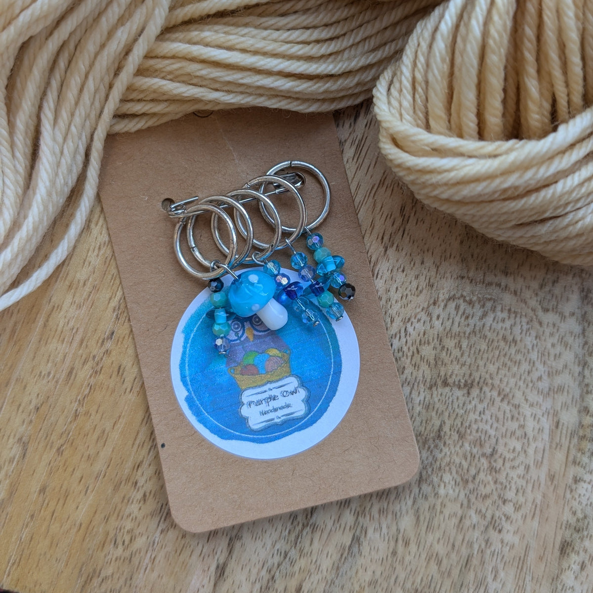Purple Owl Handmade Stitch Markers