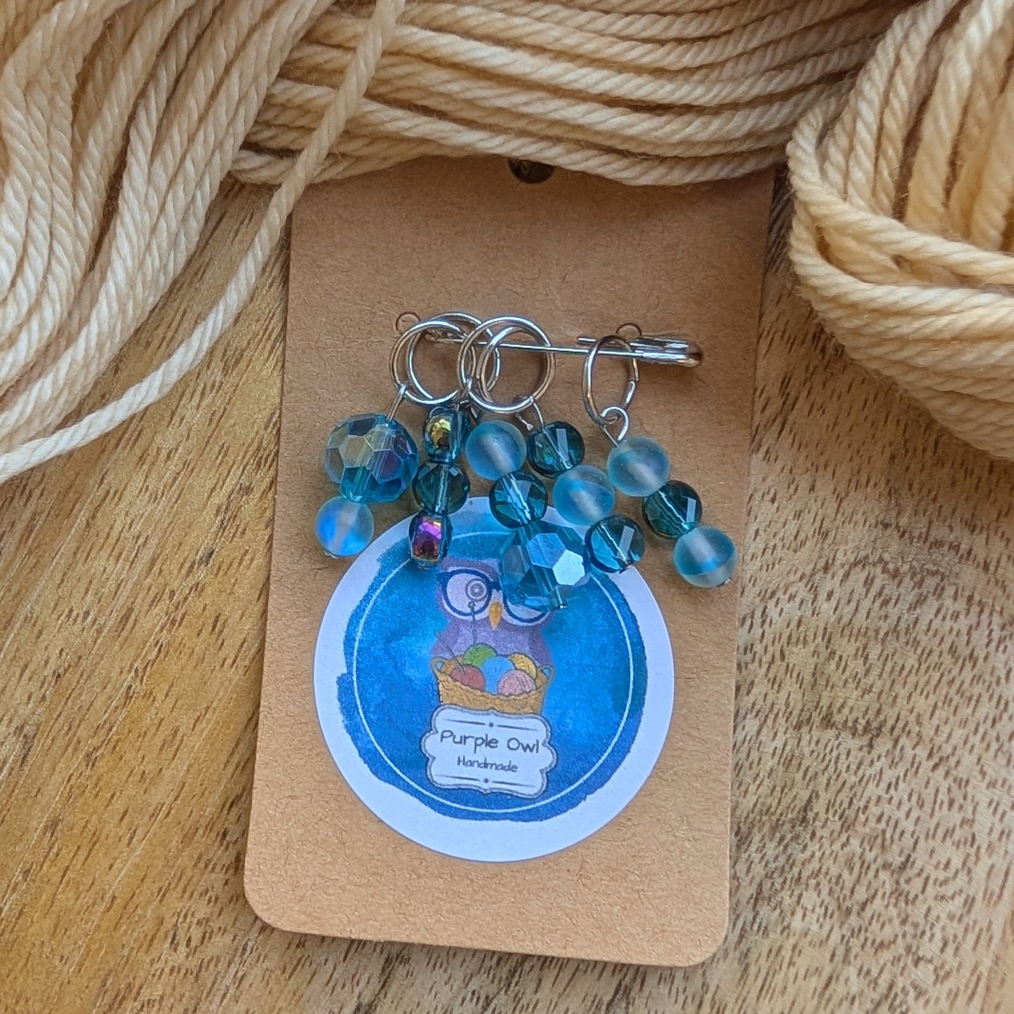 Purple Owl Handmade Stitch Markers