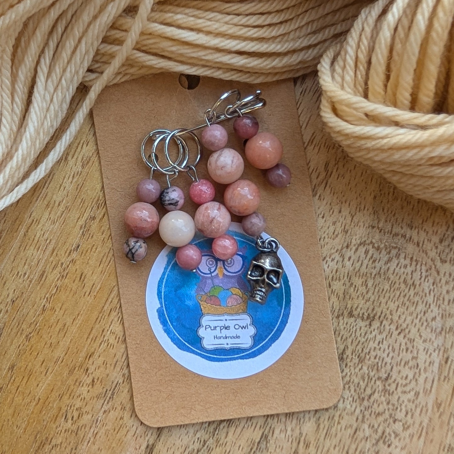 Purple Owl Handmade Stitch Markers