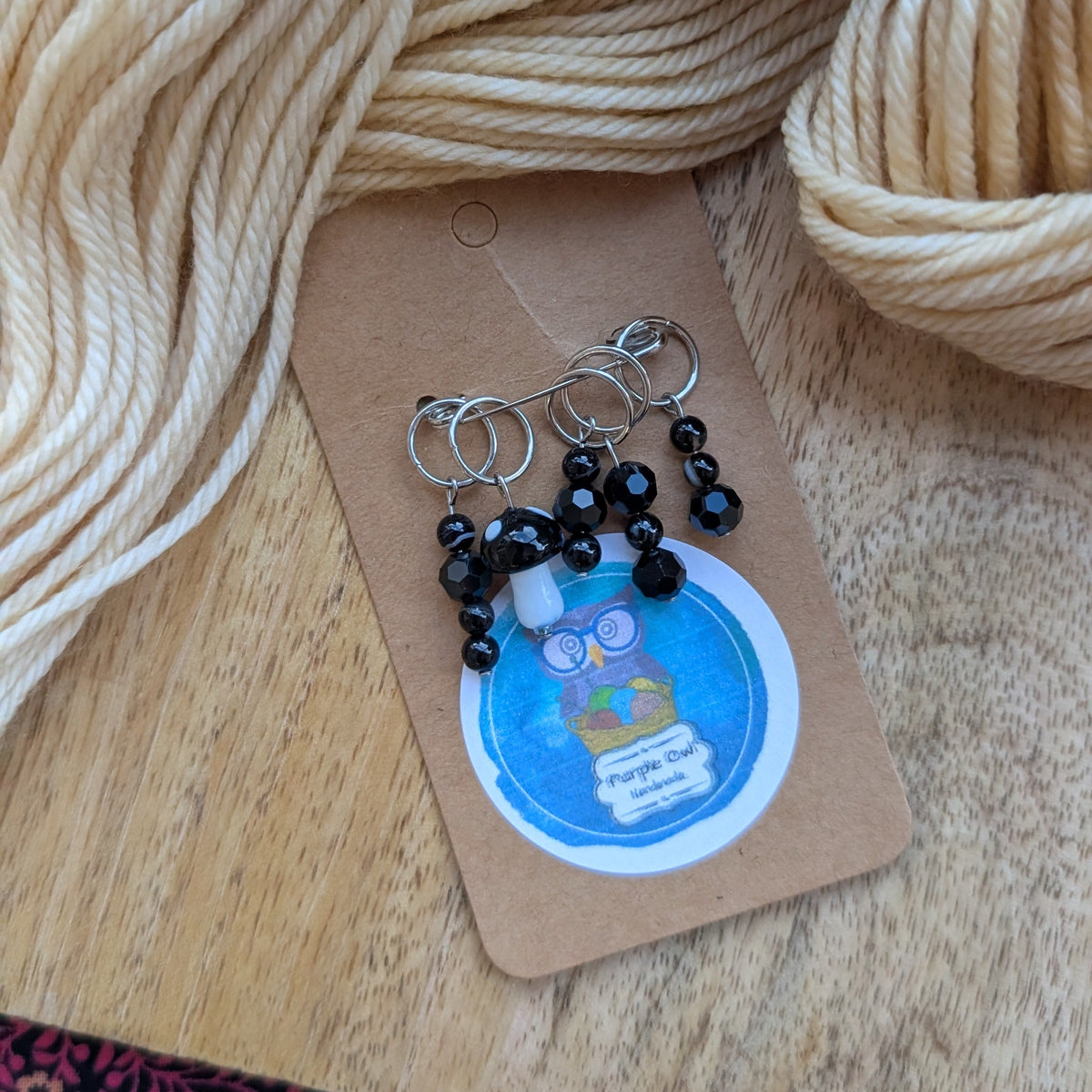 Purple Owl Handmade Stitch Markers