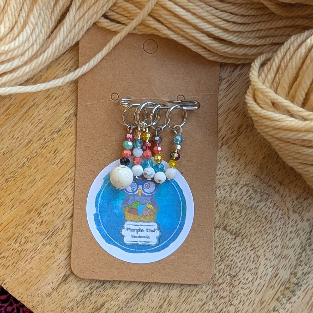 Purple Owl Handmade Stitch Markers