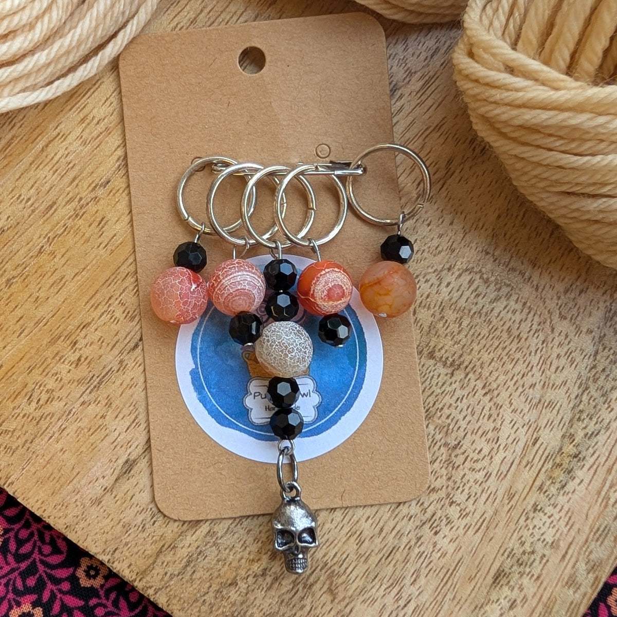 Purple Owl Handmade Stitch Markers