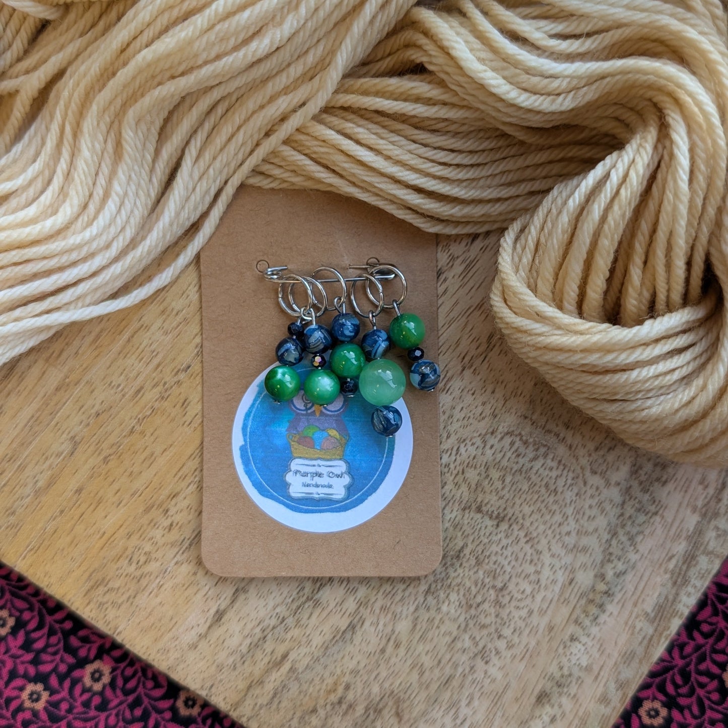 Purple Owl Handmade Stitch Markers