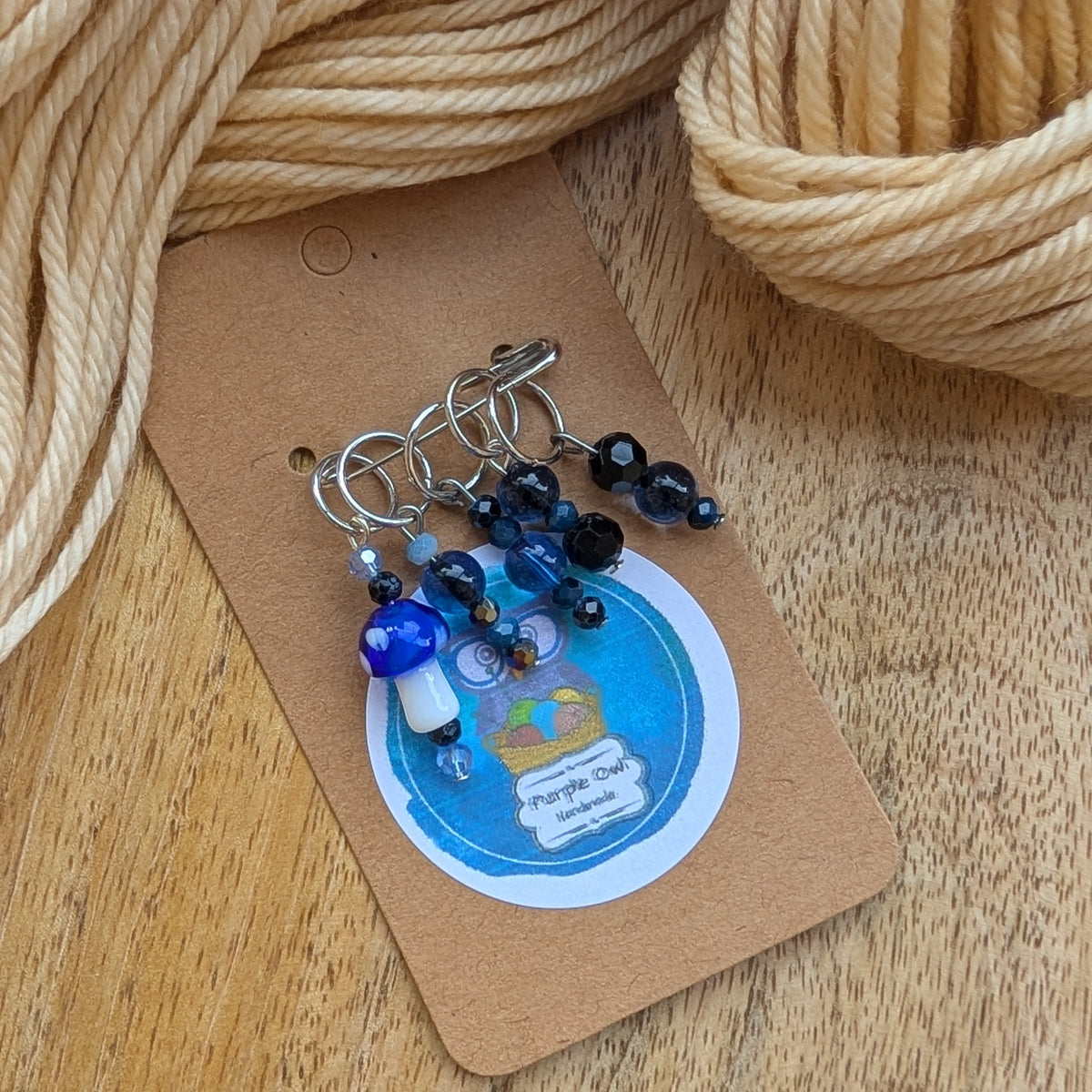 Purple Owl Handmade Stitch Markers