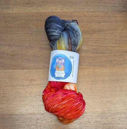 Purple Owl 80/20 Merino Sock