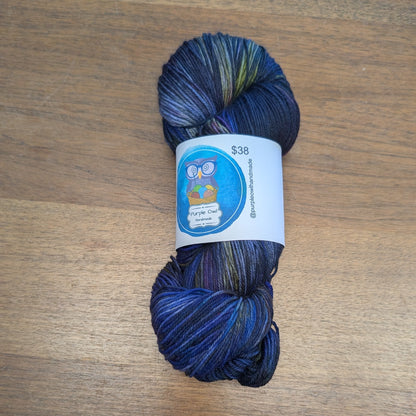 Purple Owl 80/20 Merino Sock