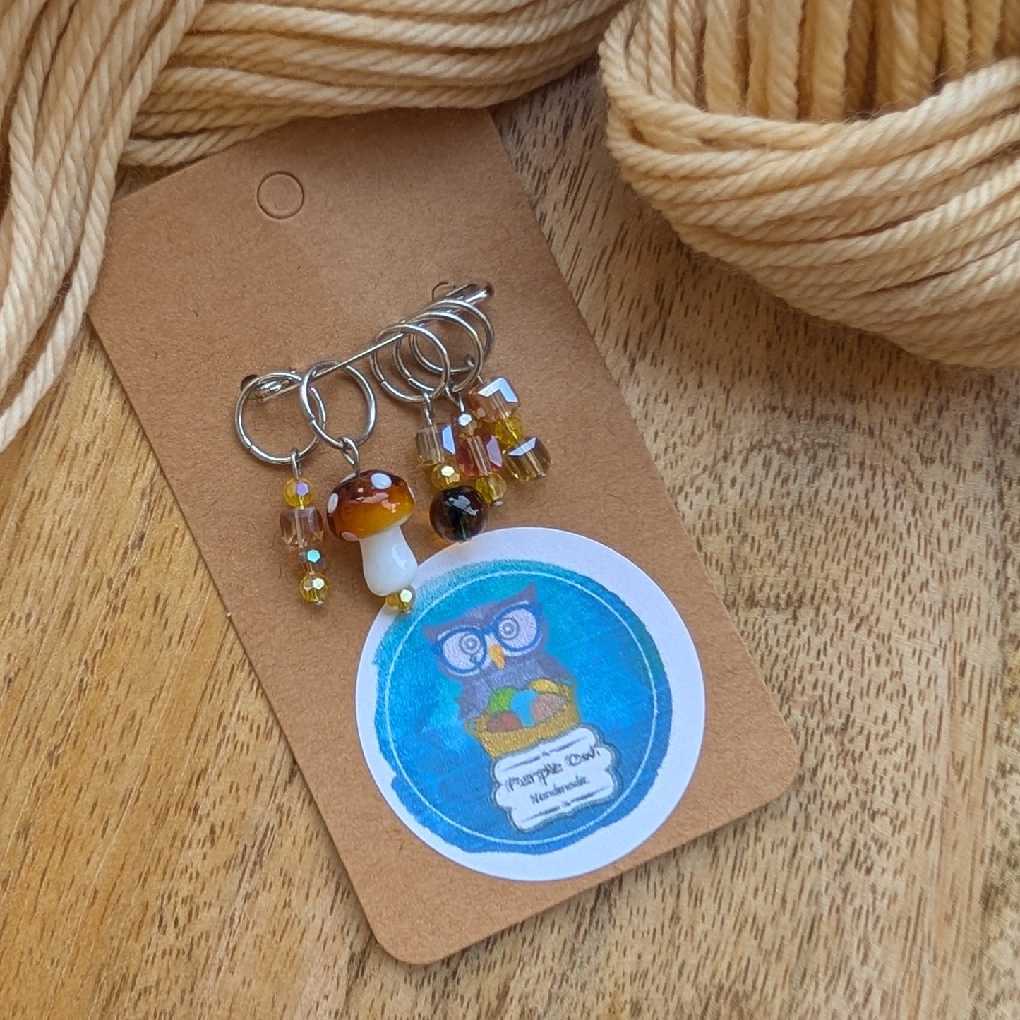 Purple Owl Handmade Stitch Markers