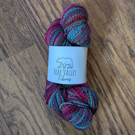 100% Superwash BFL Handspun Yarn | Sport | Pool Party