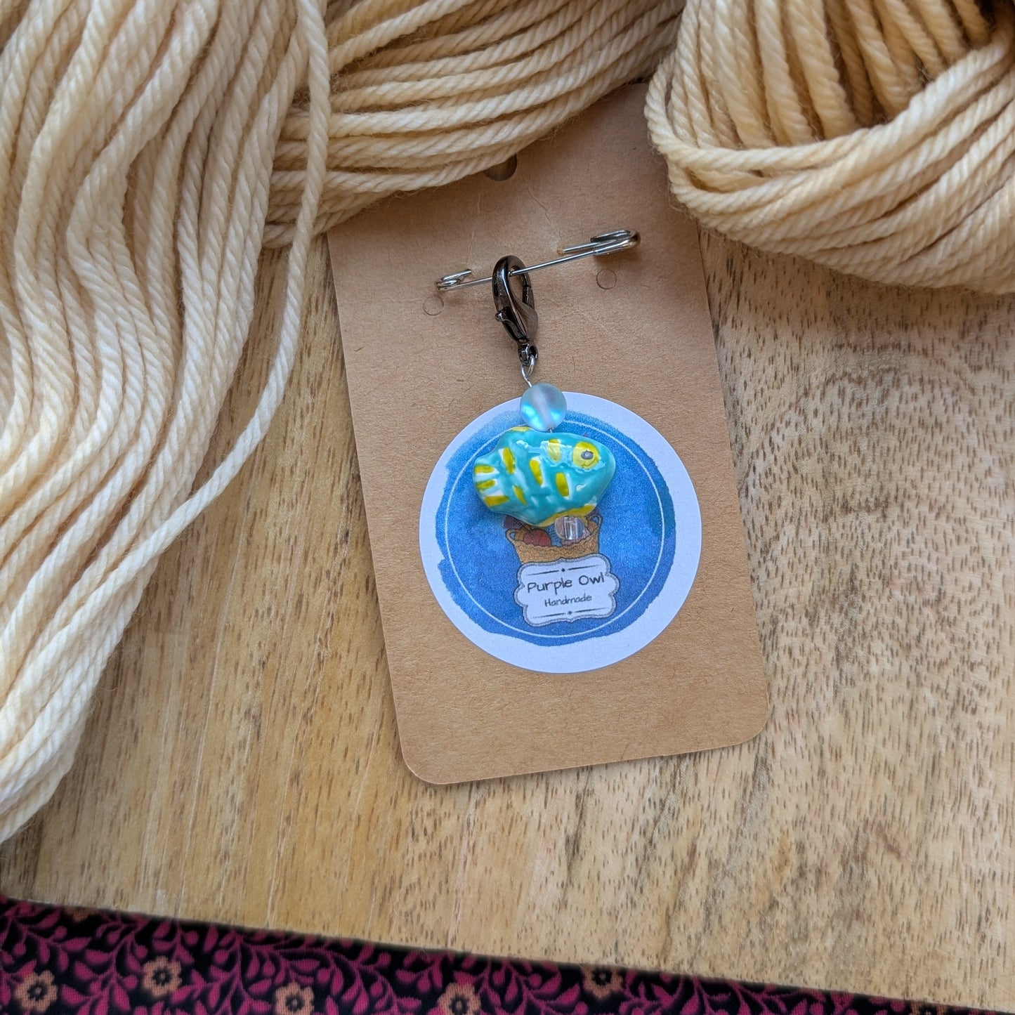 Purple Owl Handmade Stitch Markers