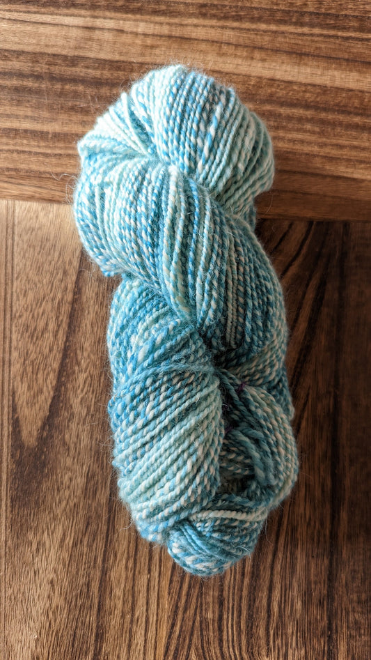 Merino/Corredale/Mohair Handspun Yarn | DK/Worsted Weight | Sea Spray